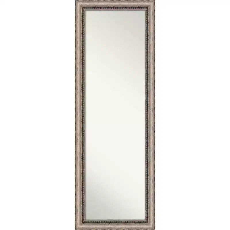 Lyla Ornate Framed Full Length On the Door Mirror Silver - Amanti Art: Polystyrene Frame, No Assembly Required