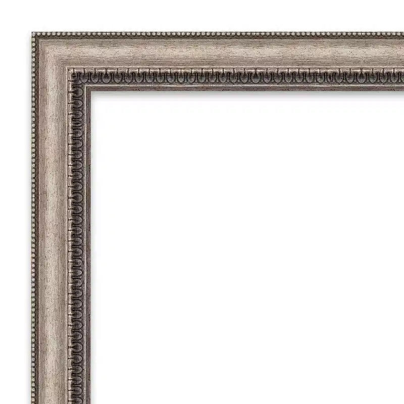 Specchio da porta/parete intero ornato color argento per 1 persona
