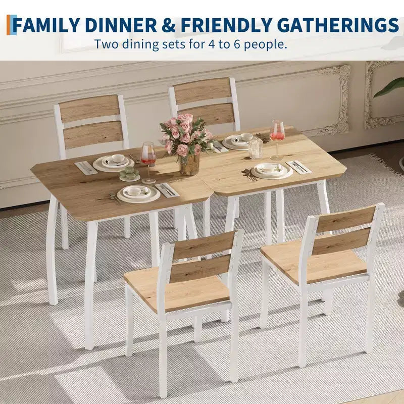 Set tavolo da pranzo 3 pezzi, quadrato, sedie imbottite, 2 posti