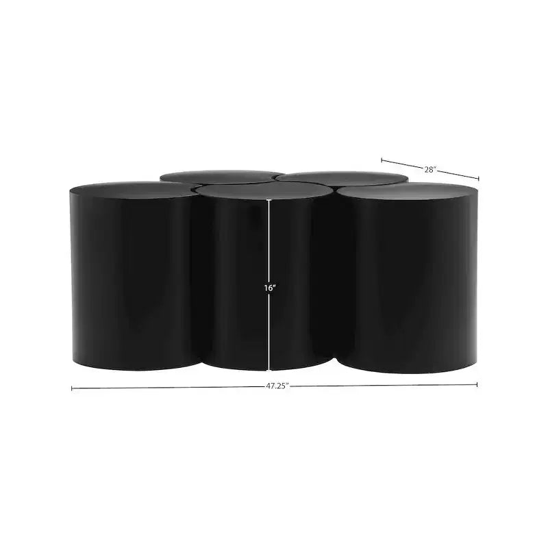 Tavolino esagonale in ferro spazzolato oro/argento/nero opaco, modulare, singolo