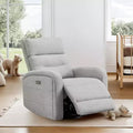 Spruce & Spring Dove Gray Power Glider Swivel Rocker Recliner Chair Nursery Recliner