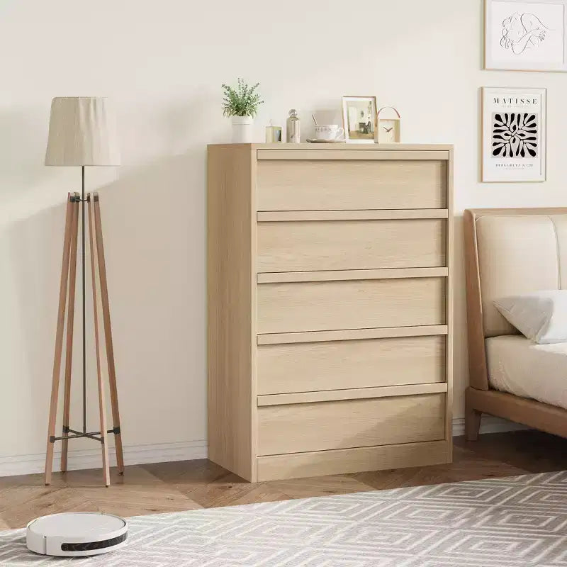 Dresser with 5 Drawer for Bedroom, Tall Dresser with Large Drawers Storage, Dresser Organizer for Living Room, Nursery, Entryway