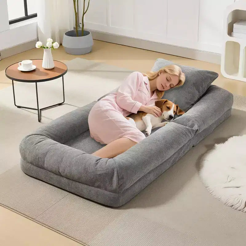 Divano a pavimento regolabile in 5 posizioni Grigio/Beige/Nero/Marrone per un massimo di 5 persone