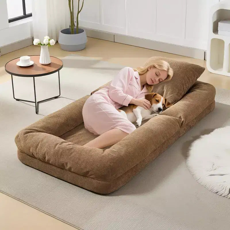 Divano a pavimento regolabile in 5 posizioni Grigio/Beige/Nero/Marrone per un massimo di 5 persone