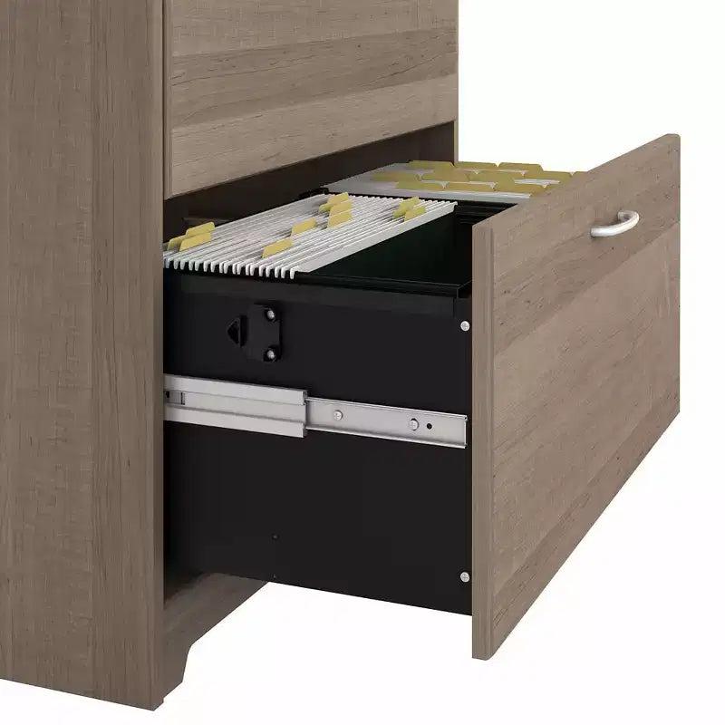 Classificatore laterale a 2 cassetti Ash Gray per 1 persona