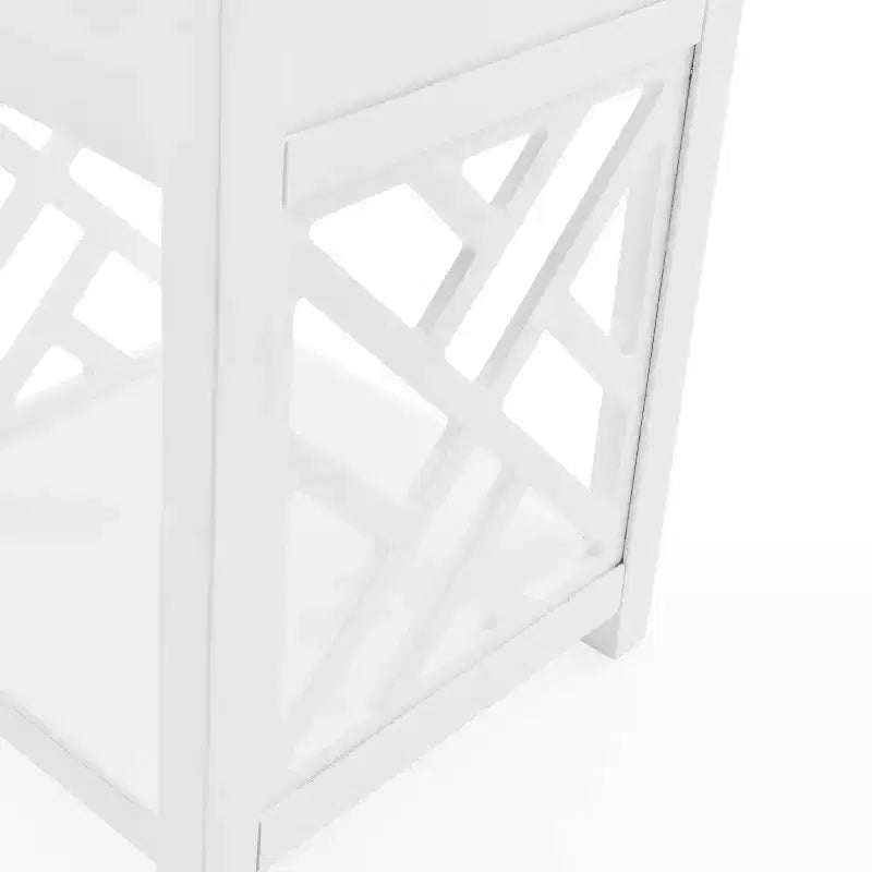 Tavolino da Caffè Rettangolare Bianco/Grigio e Set 2 Tavolini Laterali, 3 Pezzi
