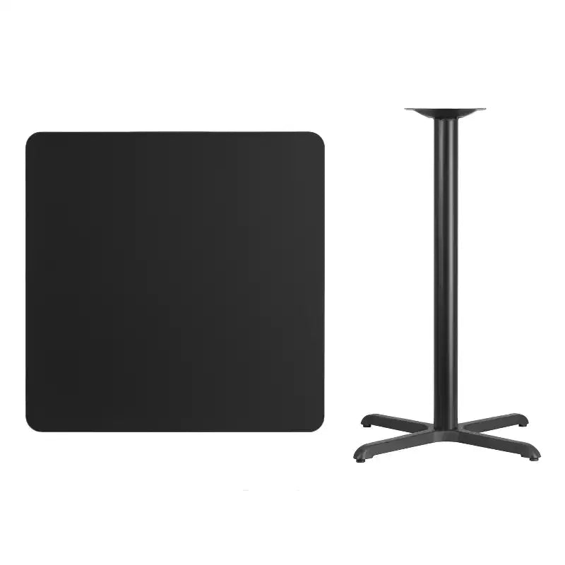 Set tavolo quadrato da 36" in laminato, altezza bar, nero/mogano/naturale/noce, 4 posti a sedere