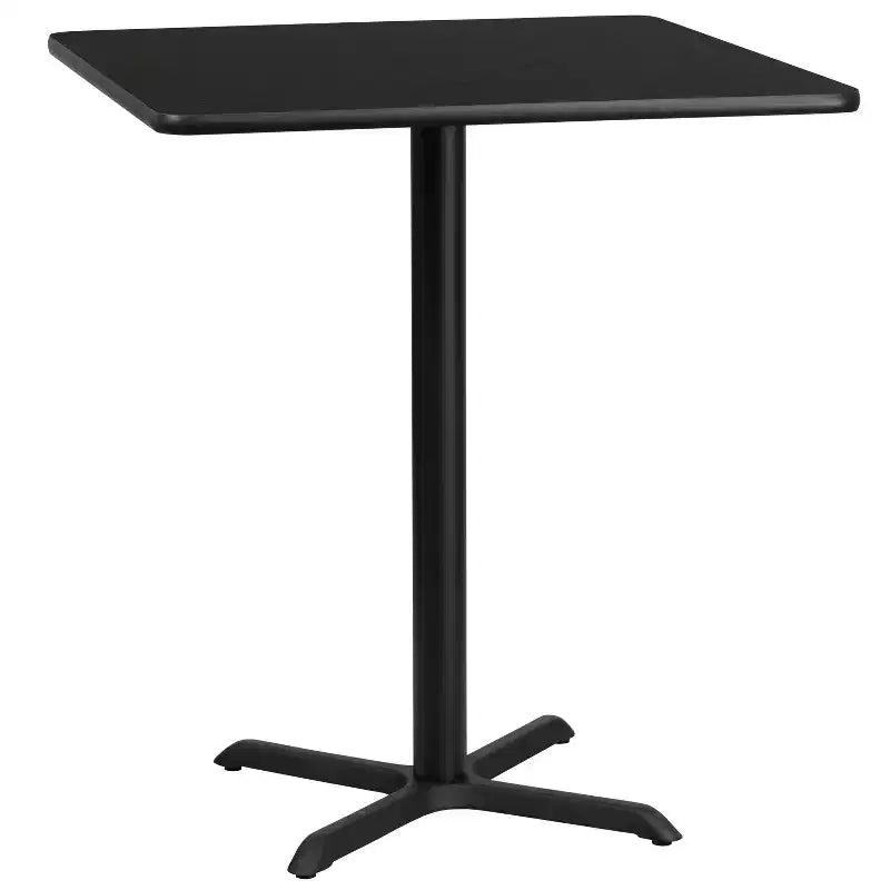 Set tavolo quadrato da 36" in laminato, altezza bar, nero/mogano/naturale/noce, 4 posti a sedere