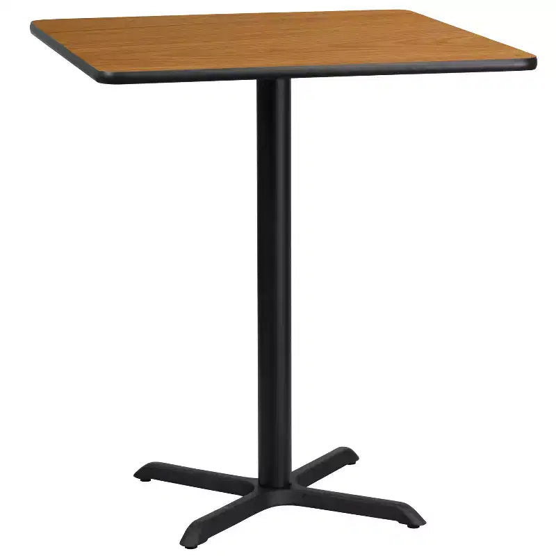 Set tavolo quadrato da 36" in laminato, altezza bar, nero/mogano/naturale/noce, 4 posti a sedere