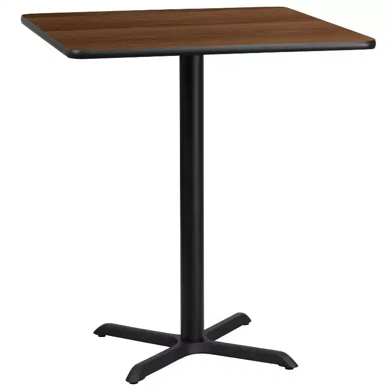 Emma and Oliver 36 Square Laminate Table Top with 30x30 Bar Height Table Base