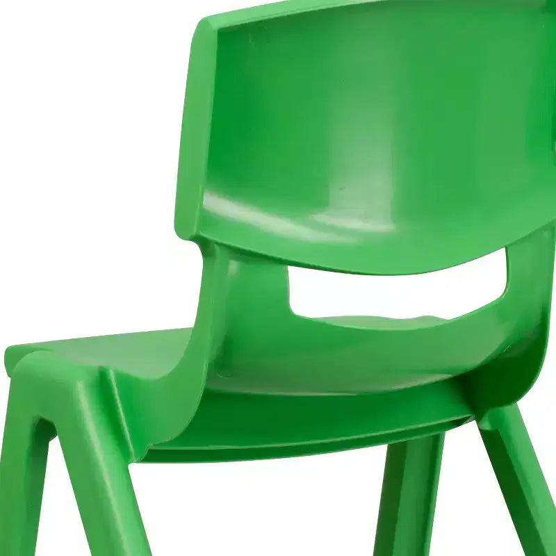 Sedia impilabile in plastica blu/verde/rossa per la scuola, set da 4, età 3-9 anni