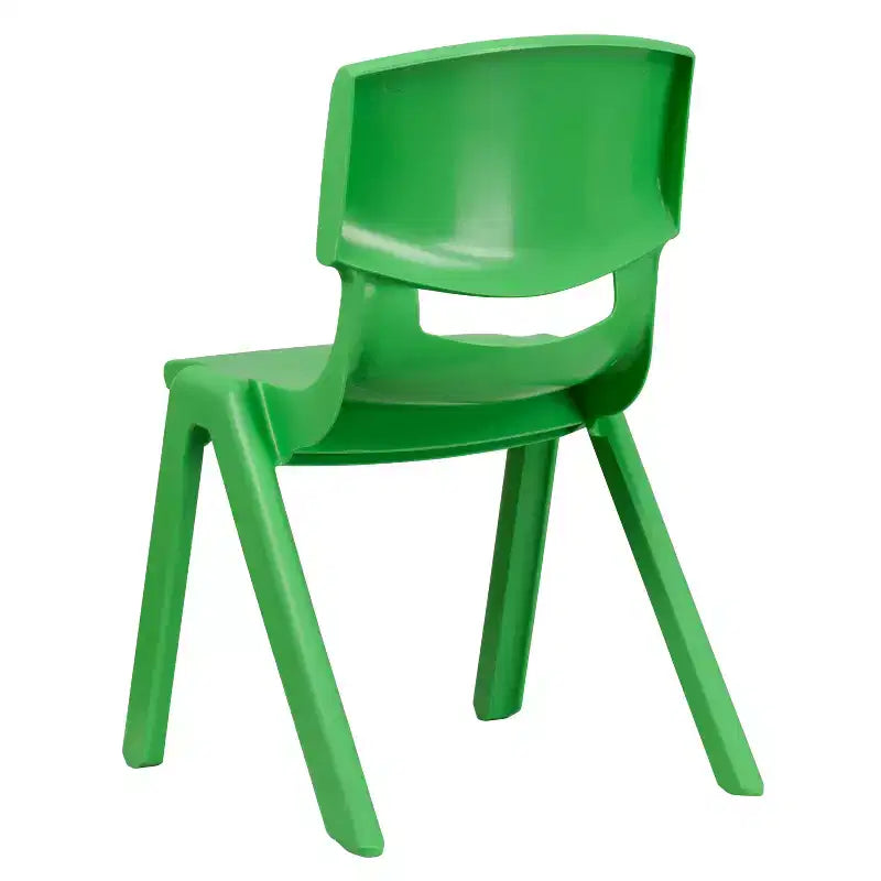 Sedia impilabile in plastica blu/verde/rossa per la scuola, set da 4, età 3-9 anni