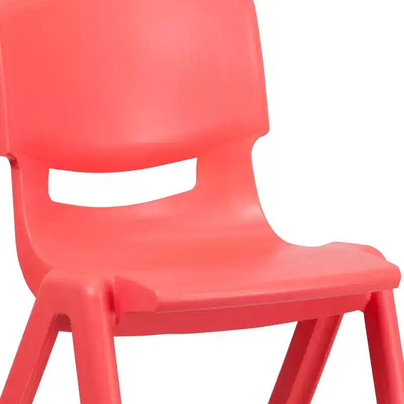 Sedia impilabile in plastica blu/verde/rossa per la scuola, set da 4, età 3-9 anni