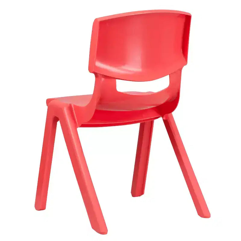 Sedia impilabile in plastica blu/verde/rossa per la scuola, set da 4, età 3-9 anni