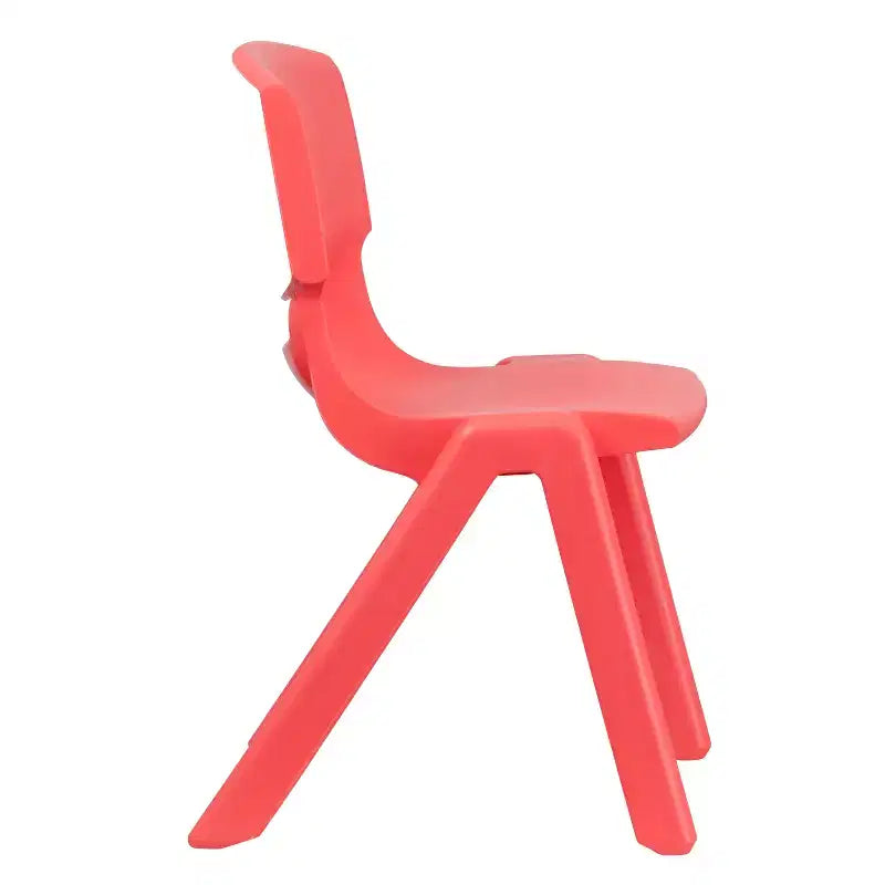 Sedia impilabile in plastica blu/verde/rossa per la scuola, set da 4, età 3-9 anni