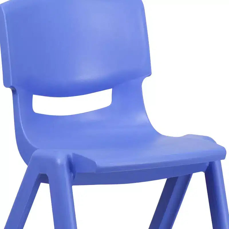 Sedia impilabile in plastica blu/verde/rossa per la scuola, set da 4, età 3-9 anni