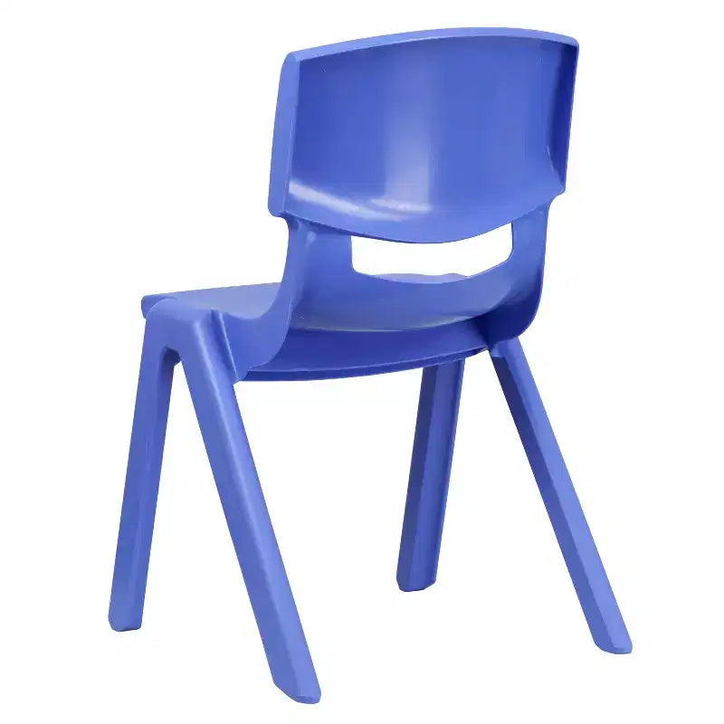 Sedia impilabile in plastica blu/verde/rossa per la scuola, set da 4, età 3-9 anni
