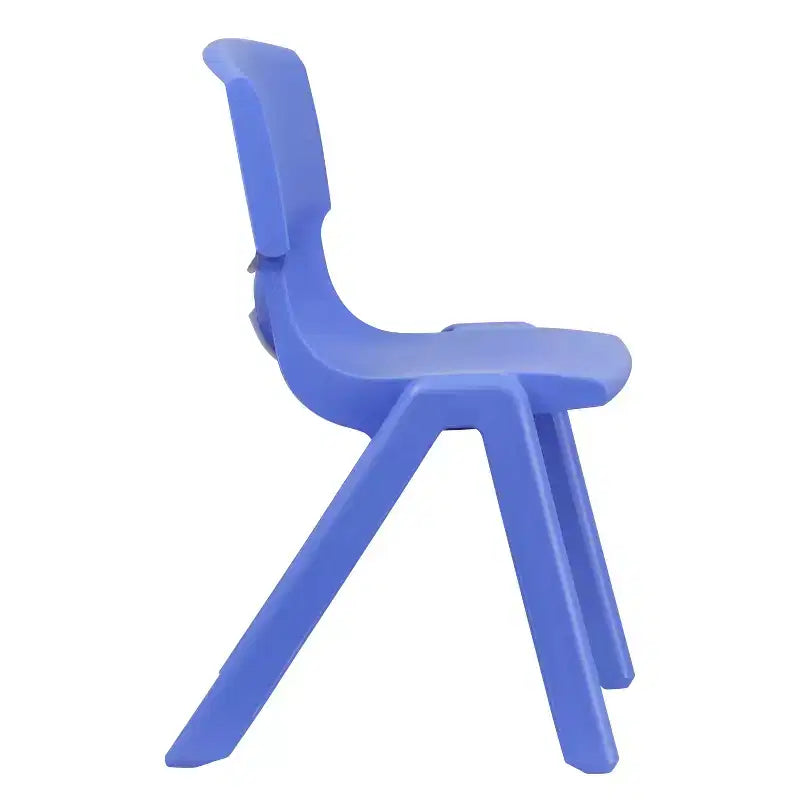Sedia impilabile in plastica blu/verde/rossa per la scuola, set da 4, età 3-9 anni