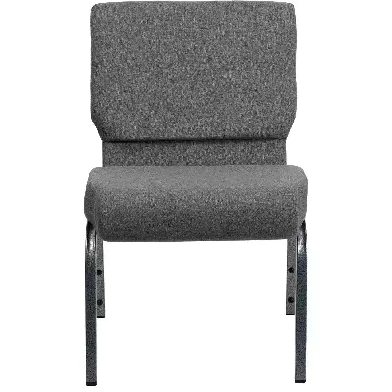 Sedia per ospiti impilabile in tessuto nero/grigio, sedile singolo, schienale alto