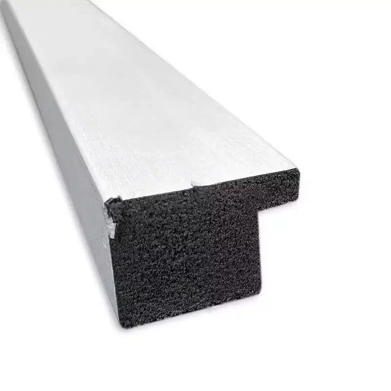 Specchio da parete rettangolare smussato con cornice in nichel spazzolato, singolo