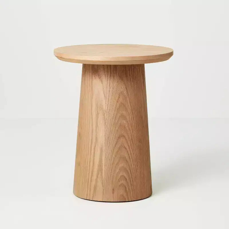 Wooden Round Pedestal Accent Side Table - Hearth & Hand with Magnolia