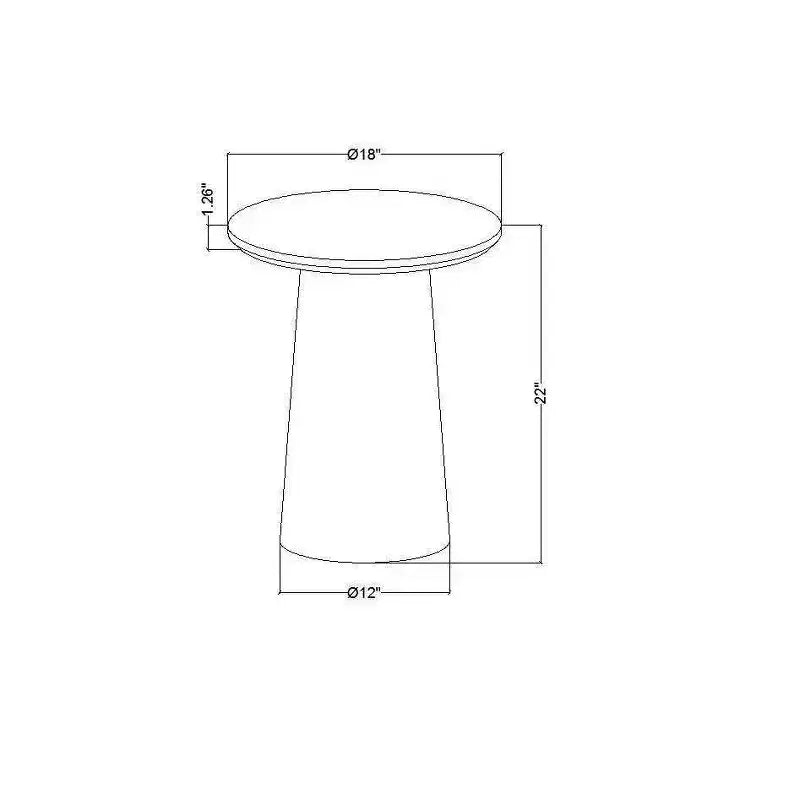 Tavolino da salotto rotondo con piedistallo beige, 1 posto