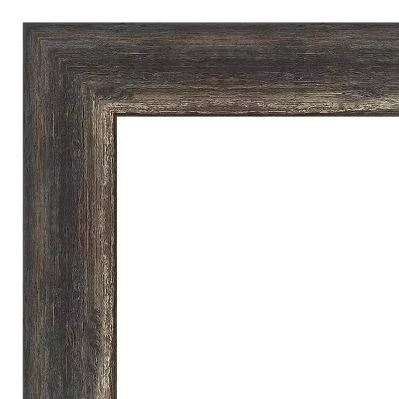 Specchio da parete rettangolare rustico con cornice color carbone, 1 persona