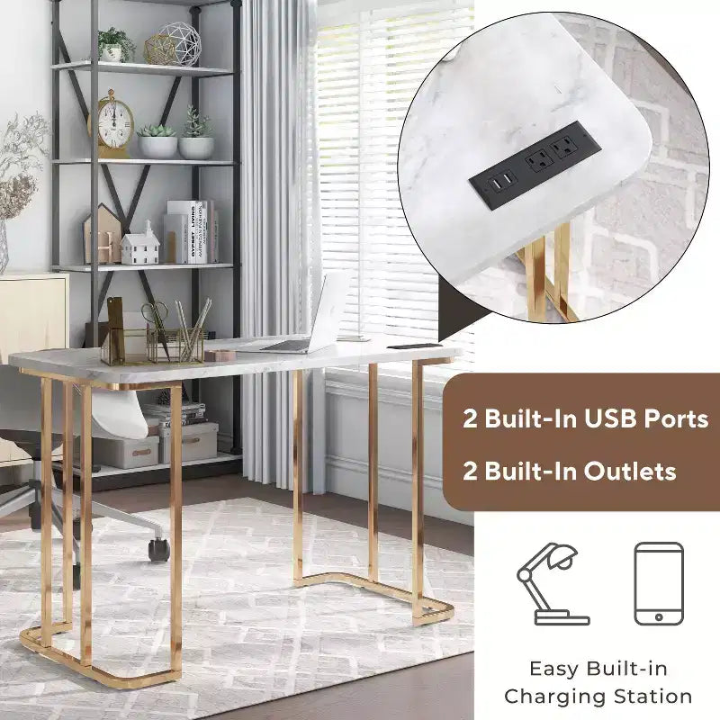 Scrivania 24/7 Shop At Home Sourin con presa USB