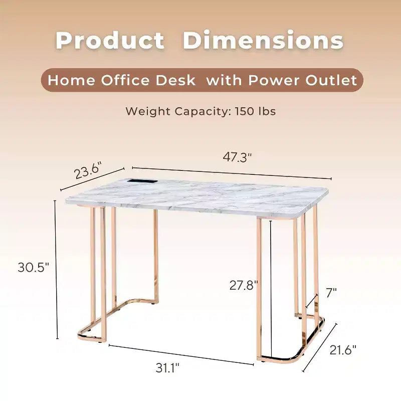 Scrivania 24/7 Shop At Home Sourin con presa USB